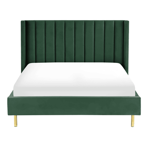 Cama Veludo VILLETTE 140 x 200 cm Verde escuro