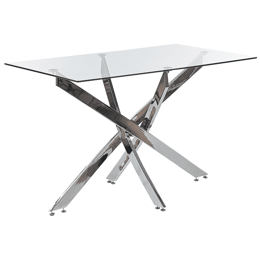 Mesa de jantar MARAMO Prateado 120 cm 70 cm Vidro de segurança (temperado)