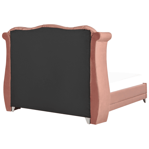 Cama Veludo AYETTE 160 x 200 cm Rosa