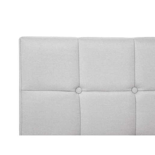 Cama continental Tecido ADMIRAL 180 x 200 cm Cinzento claro