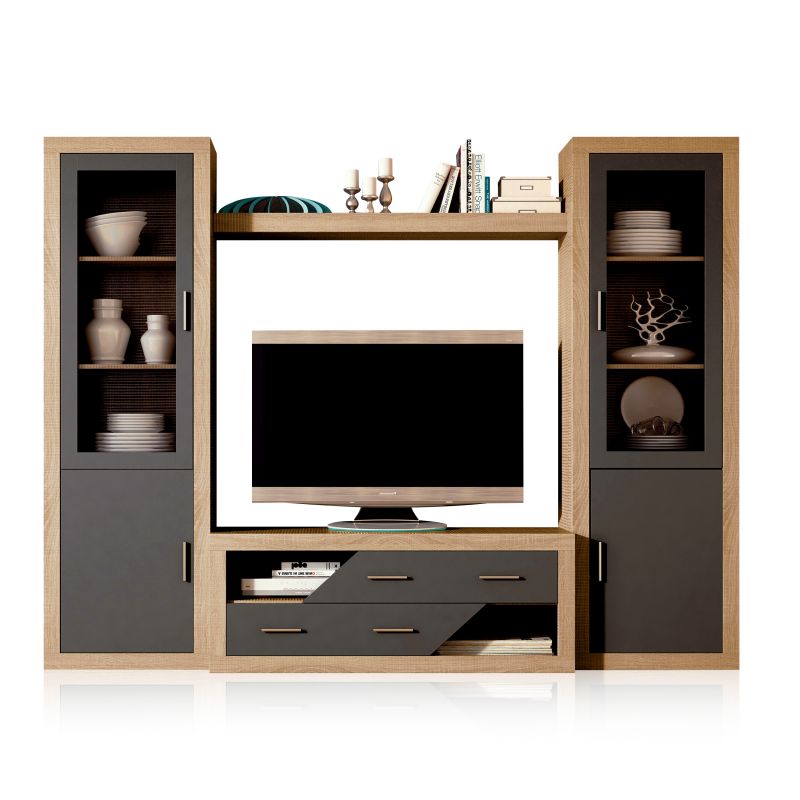 Salón nuka v5 cambria - grafito 250 x 193,2 x 34,6 cm