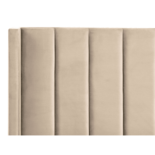 Cama Veludo VILLETTE 160 x 200 cm Creme