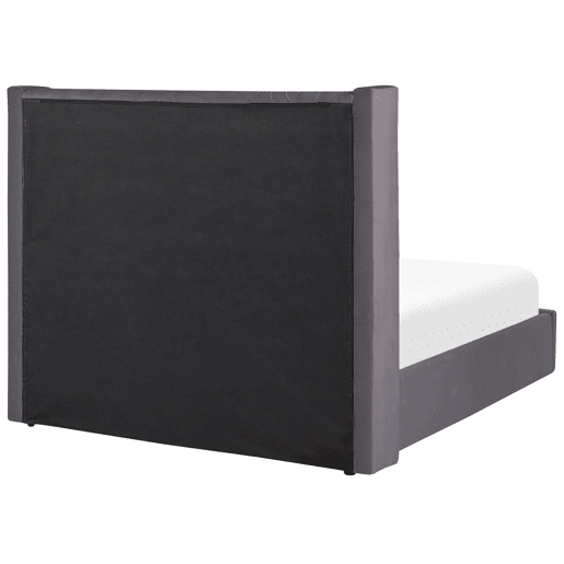 Cama baú Veludo LUBBON 140 x 200 cm Cinzento
