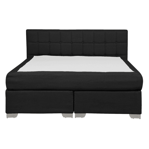 Cama continental Tecido ADMIRAL 140 x 200 cm Preto