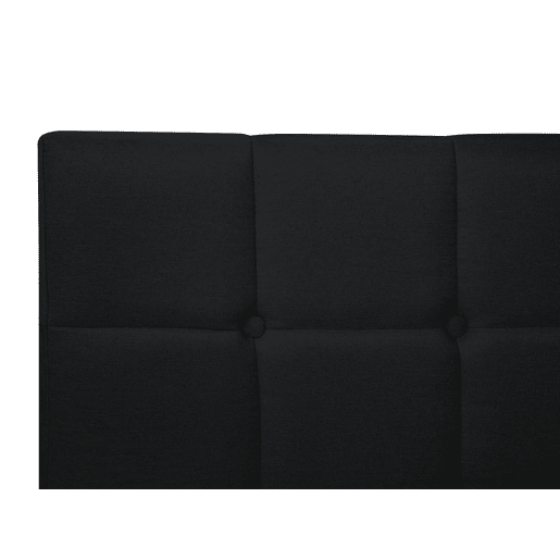 Cama continental Tecido ADMIRAL 140 x 200 cm Preto