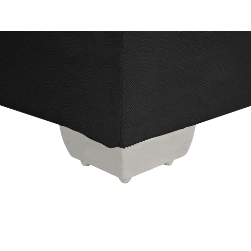 Cama continental Tecido ADMIRAL 140 x 200 cm Preto