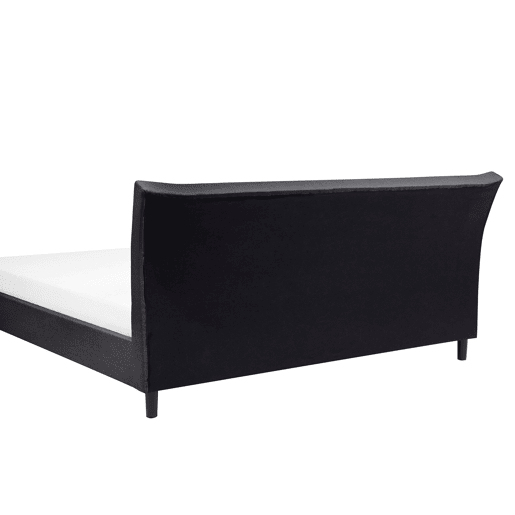 Cama Tecido SAVERNE 160 x 200 cm Cinzento escuro