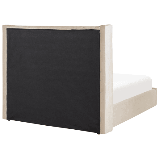Cama baú Veludo LUBBON 140 x 200 cm Creme