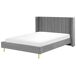 Beliani Cama Terciopelo VILLETTE 186x220 Beliani Cama Terciopelo VILLETTE 186x220 Gris
