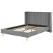 Beliani Cama Terciopelo VILLETTE 186x220 Beliani Cama Terciopelo VILLETTE 186x220 Gris
