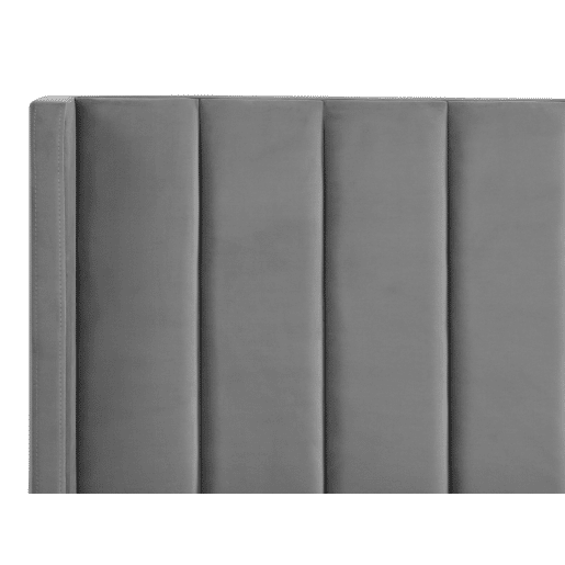 Cama Veludo VILLETTE 160 x 200 cm Cinzento