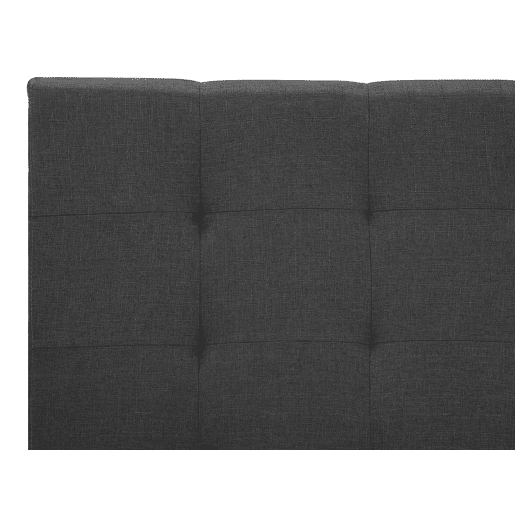 Cama Tecido LA ROCHELLE 160 x 200 cm Cinzento escuro