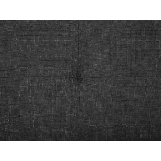 Cama Tecido LA ROCHELLE 160 x 200 cm Cinzento escuro