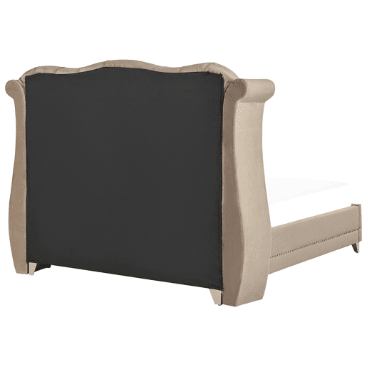 Cama Veludo AYETTE 180 x 200 cm Taupe