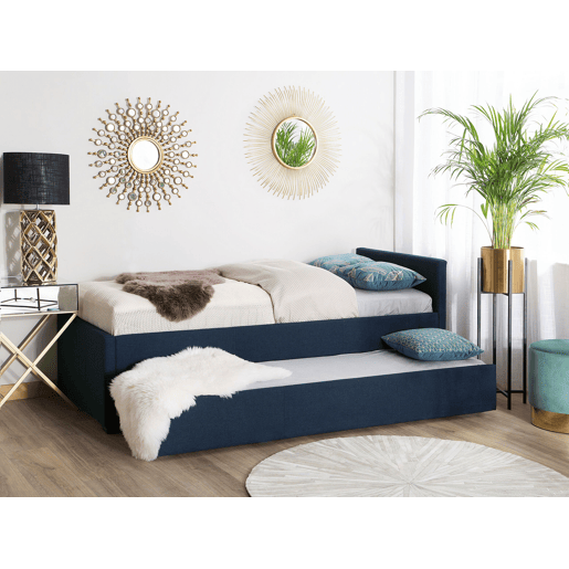 Cama gavetão Tecido MARMANDE 80 x 200 cm Azul marinho