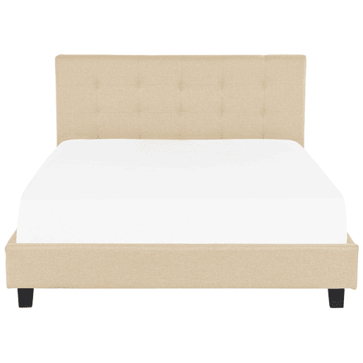 Cama Tecido LA ROCHELLE 180 x 200 cm Creme