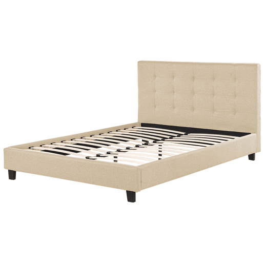 Cama Tecido LA ROCHELLE 180 x 200 cm Creme