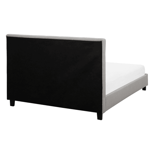 Cama Tecido LA ROCHELLE 140 x 200 cm Cinzento claro
