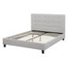 Beliani Cama Poliéster LA ROCHELLE 147x218 Beliani Cama Poliéster LA ROCHELLE 147x218 Gris Claro