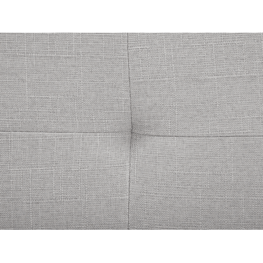 Cama Tecido LA ROCHELLE 140 x 200 cm Cinzento claro