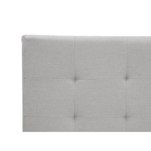 Cama Tecido LA ROCHELLE 180 x 200 cm Cinzento claro