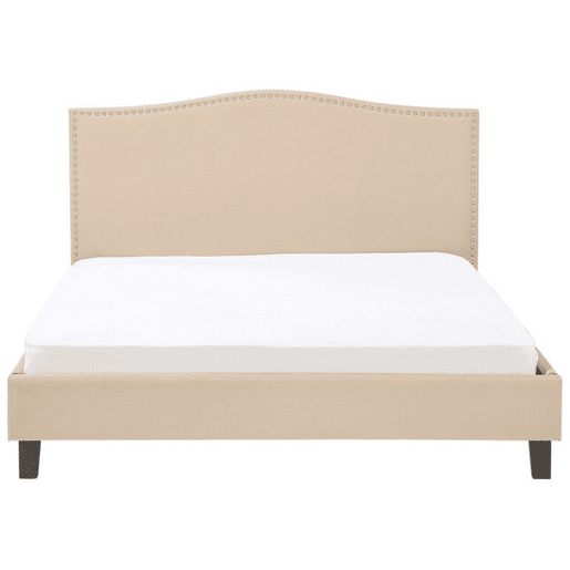 Cama Tecido MONTPELLIER 180 x 200 cm Creme