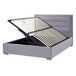 Beliani Cama con almacenaje Terciopelo ROUEN Beliani Cama con almacenaje Terciopelo ROUEN Gris Oscuro