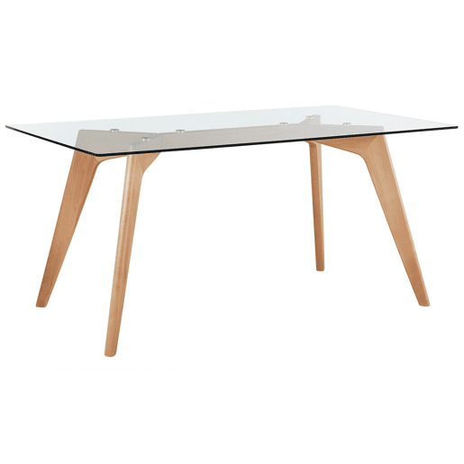 Mesa de jantar HUDSON Transparente 160 cm 90 cm Vidro de segurança (temperado)