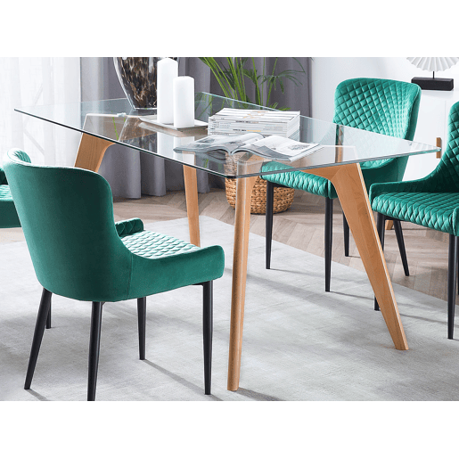 Mesa de jantar HUDSON Transparente 160 cm 90 cm Vidro de segurança (temperado)