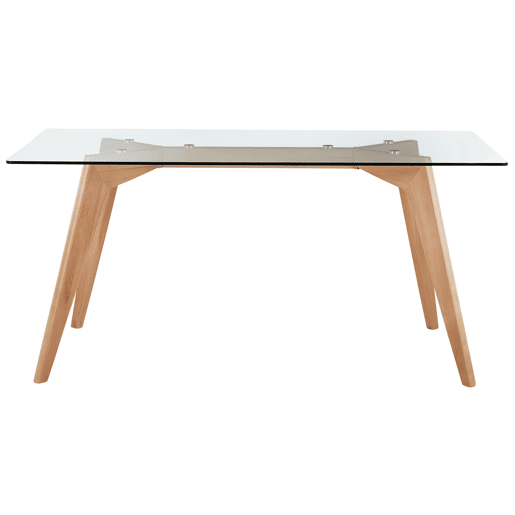 Mesa de jantar HUDSON Transparente 160 cm 90 cm Vidro de segurança (temperado)