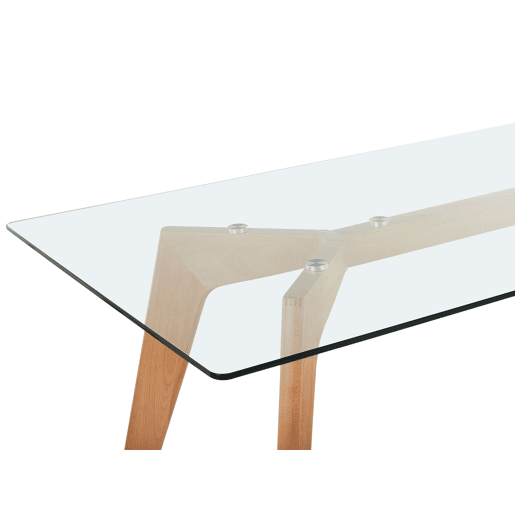 Mesa de jantar HUDSON Transparente 160 cm 90 cm Vidro de segurança (temperado)