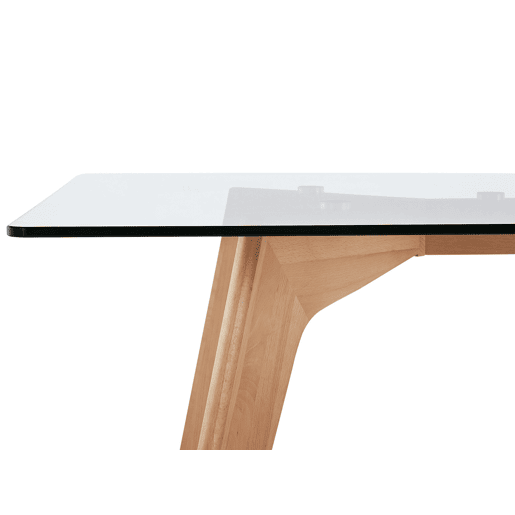 Mesa de jantar HUDSON Transparente 160 cm 90 cm Vidro de segurança (temperado)