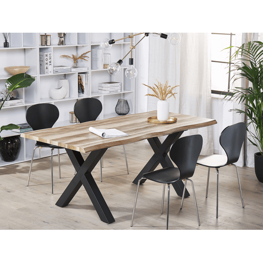 Mesa de jantar extensível BRONSON Castanho escuro 140180 cm 90 cm