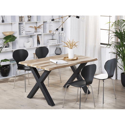 Mesa de jantar extensível BRONSON Castanho escuro 140180 cm 90 cm