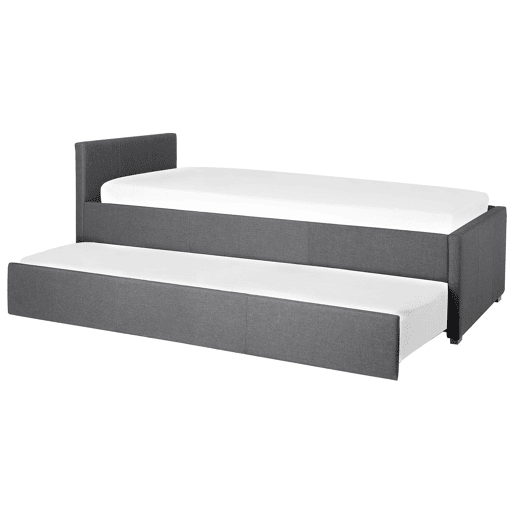 Cama gavetão Tecido MARMANDE 90 x 200 cm Cinzento escuro