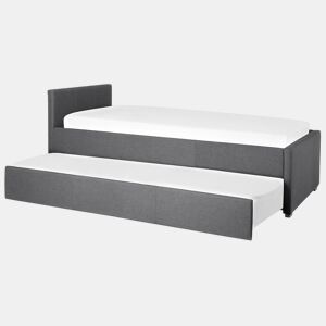 Cama gavetão Tecido MARMANDE 90 x 200 cm Cinzento escuro