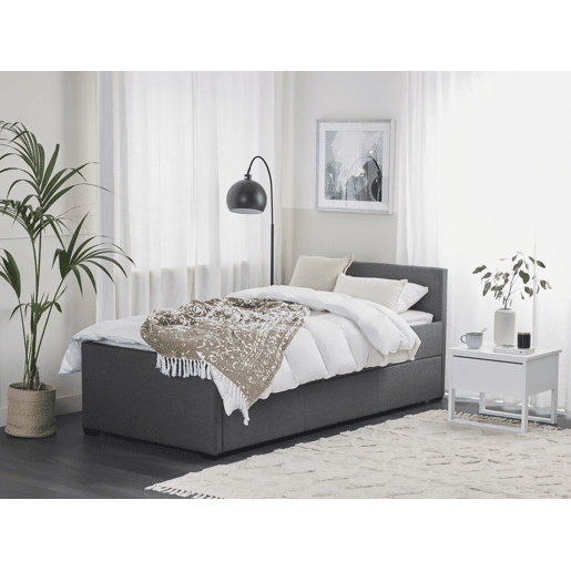 Cama gavetão Tecido MARMANDE 90 x 200 cm Cinzento escuro