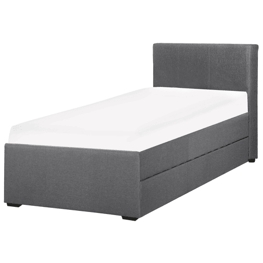 Cama gavetão Tecido MARMANDE 90 x 200 cm Cinzento escuro