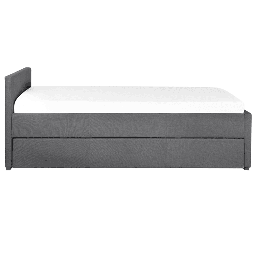 Cama gavetão Tecido MARMANDE 90 x 200 cm Cinzento escuro