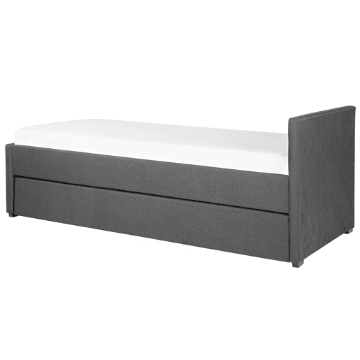 Cama gavetão Tecido MARMANDE 90 x 200 cm Cinzento escuro