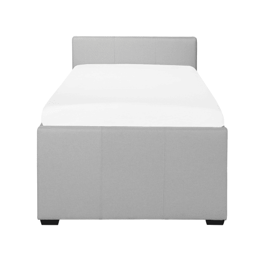 Cama gavetão Tecido MARMANDE 90 x 200 cm Cinzento claro