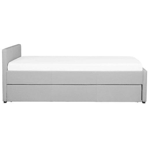 Cama gavetão Tecido MARMANDE 80 x 200 cm Cinzento claro