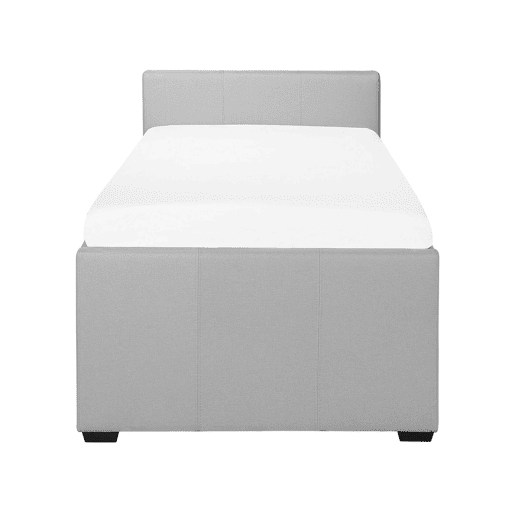 Cama gavetão Tecido MARMANDE 80 x 200 cm Cinzento claro