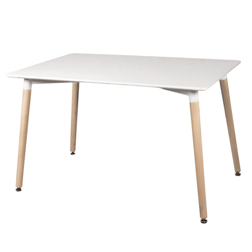 Mesa de jantar Suécia Branco - Madeira de faia 120 x 74,5 x 80 cm