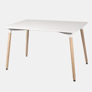 Mesa de jantar Suécia Branco - Madeira de faia 120 x 74,5 x 80 cm