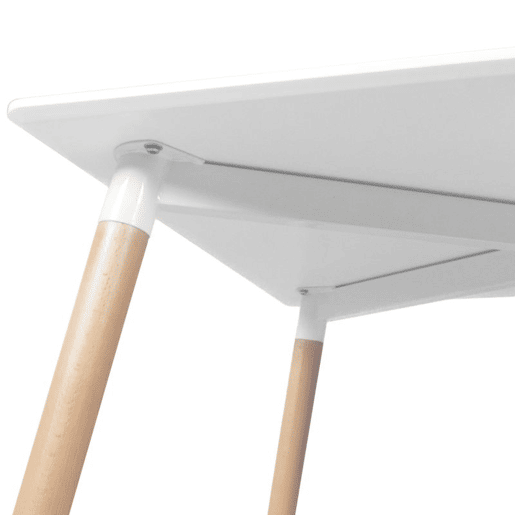 Mesa de jantar Suécia Branco - Madeira de faia 120 x 74,5 x 80 cm