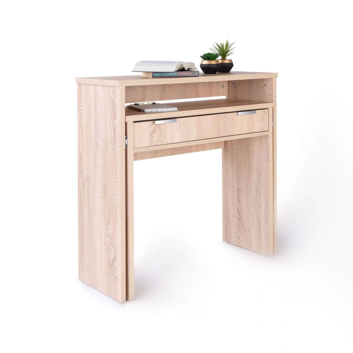 Mesa de escritorio consola aput cambria 33 (cerrada), 63,4 (abierta) x 87,5 x cm