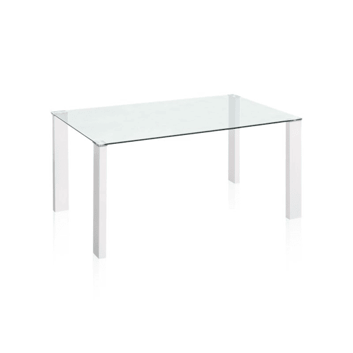 Mesa de jantar Valya Vidro - Branco 150 x 75 x 90 cm