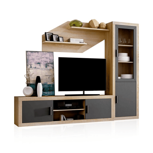 Salão Nuka V4 Cambria - Grafite 240 x 193,2 x 41,4 cm Salão Nuka V4 Cambria - Grafite 240 x 193,2 x 41,4 cm