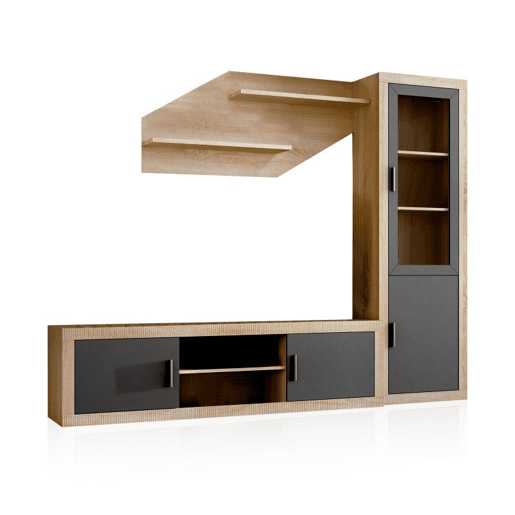 Salão Nuka V4 Cambria - Grafite 240 x 193,2 x 41,4 cm Salão Nuka V4 Cambria - Grafite 240 x 193,2 x 41,4 cm